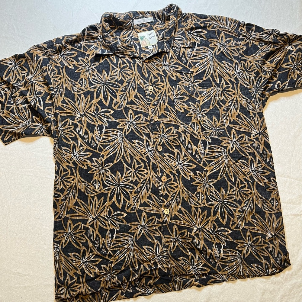 M.E. Sport‎ Button Down Shirt with Tropical Print perfect for Vacation 2XL